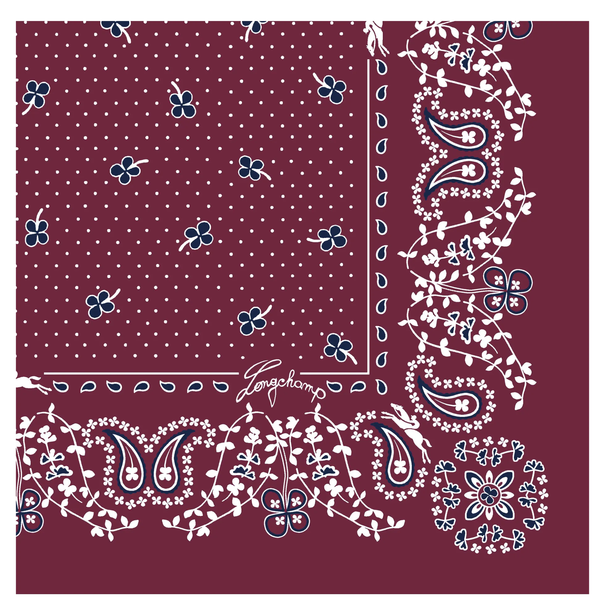 Carré de soie 50 French Bandana