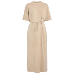 Robe longue en cuir