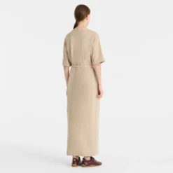 Robe longue en cuir