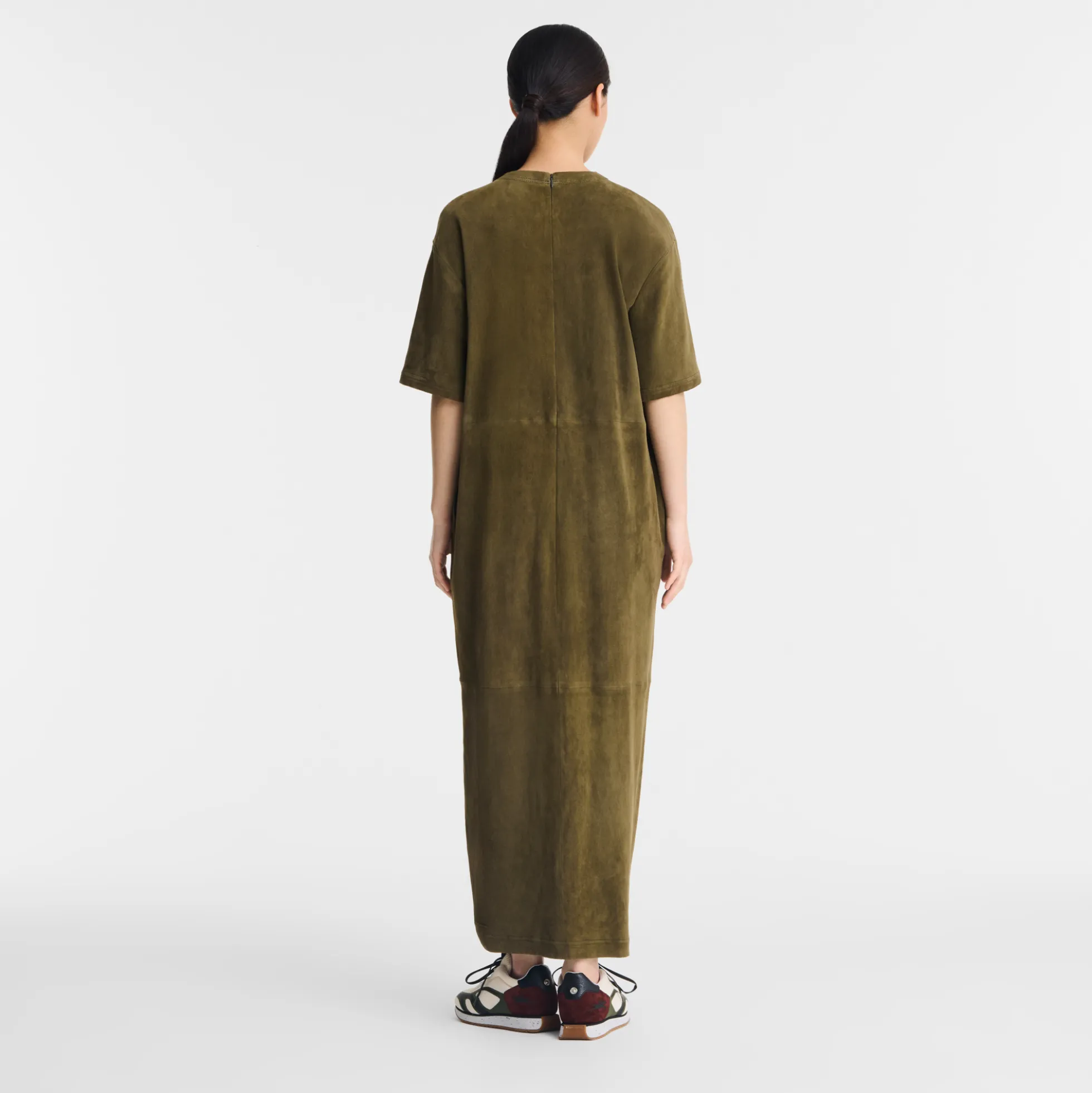 Robe longue en cuir
