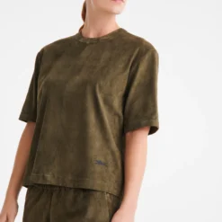 Tee-shirt en cuir